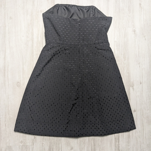 Reitman's Size 10 Black on Black Polka Dot Babydoll Cut Dress - Picture 4 of 7